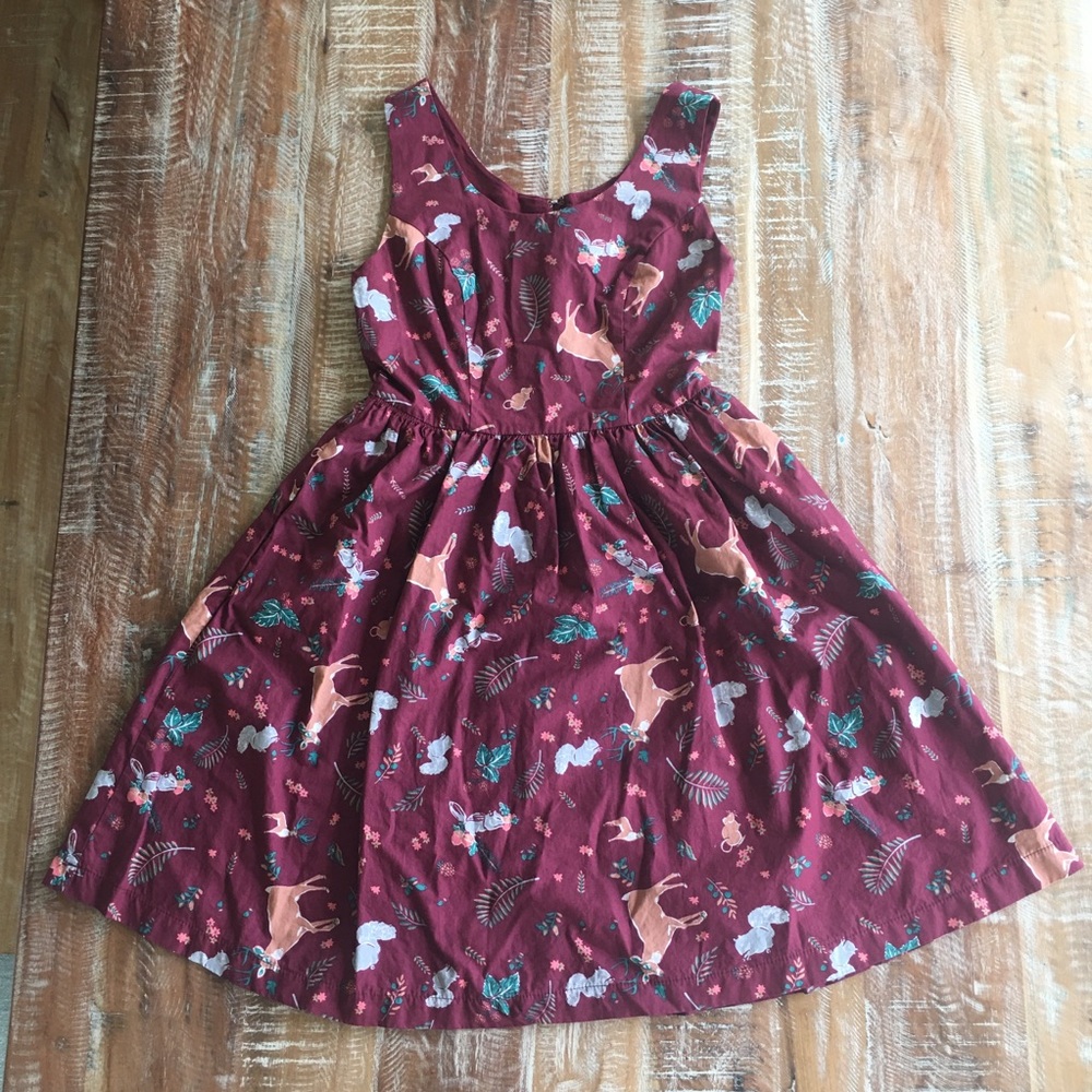 Modcloth Optimistic Effect Forest Critters Dress - image 5
